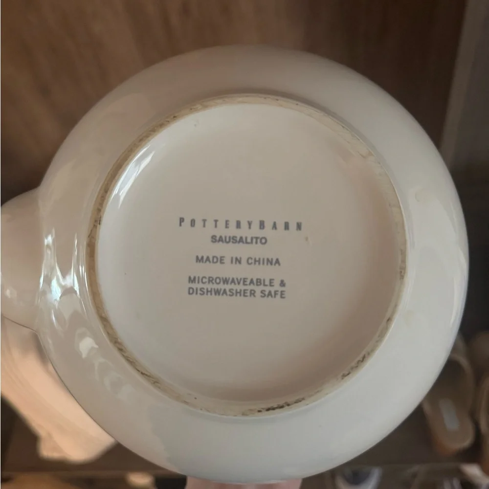 Pottery Barn Sausalito Tea Kettle Bamboo Handle Asian‎ Inspired